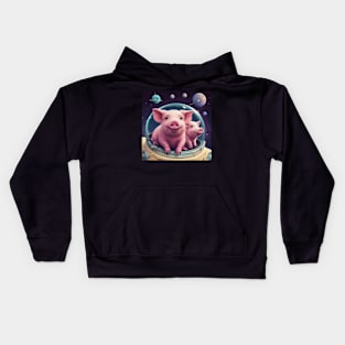 pigs in space Kids Hoodie